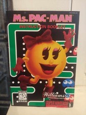 Ms. PAC-MAN Super Nintendo SNES Game Original 1996 Color Instruction Book ONLY 