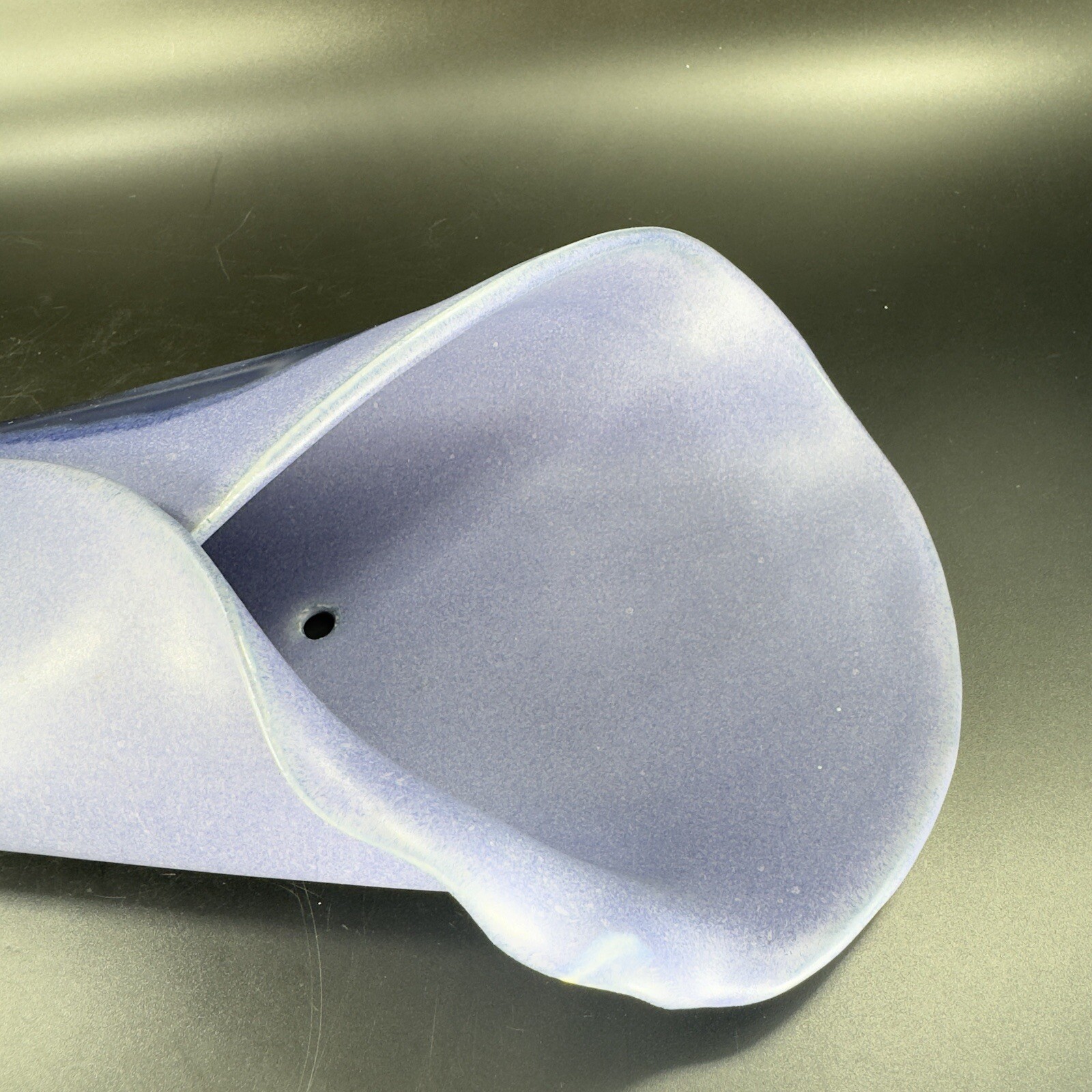 HILBORN Canada Art Pottery Vase Wall Pocket Ceramic Light Purple Blue 15inch