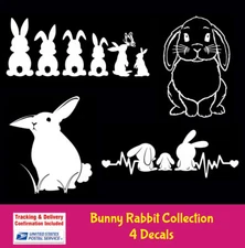 Bunny Rabbit Collection 5" Vinyl Decal Car Window Tumbler Laptop Tablet Notebook
