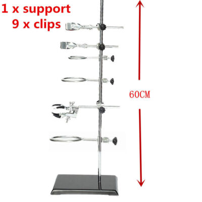 60cm Laboratory Stand Chemistry Support Lab Clamp Flask Condenser
