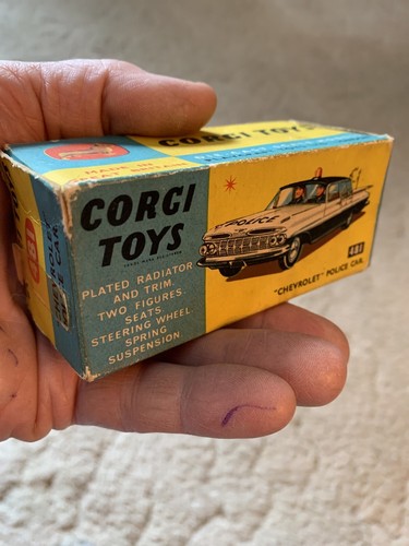 Corgi 481 Chevrolet Impala Police Car with Original Box - Picture 4 of 12