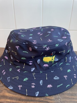 2024 Masters Bucket Hat (Youth Fit) - Blue w/ Multicolor Items - Brand New