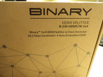 Binary 230 Series 1x4 HDMI Splitter (B-230-HDSPLTR-1x4)