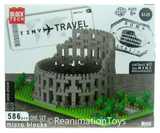 Block Tech Micro Blocks Tiny Travel Coliseum Rome Italy 586pc Building Set New