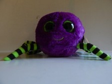 TY CRAWLY PURPLE SPIDER 6” BEANIE BOOS-NEW W/TAG-RETIRED, HARD TO FIND-CUTE