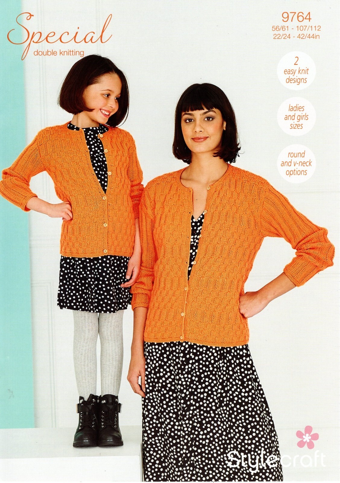 Stylecraft DK Knitting Pattern - 9764 Ladies & Girls Cardigans