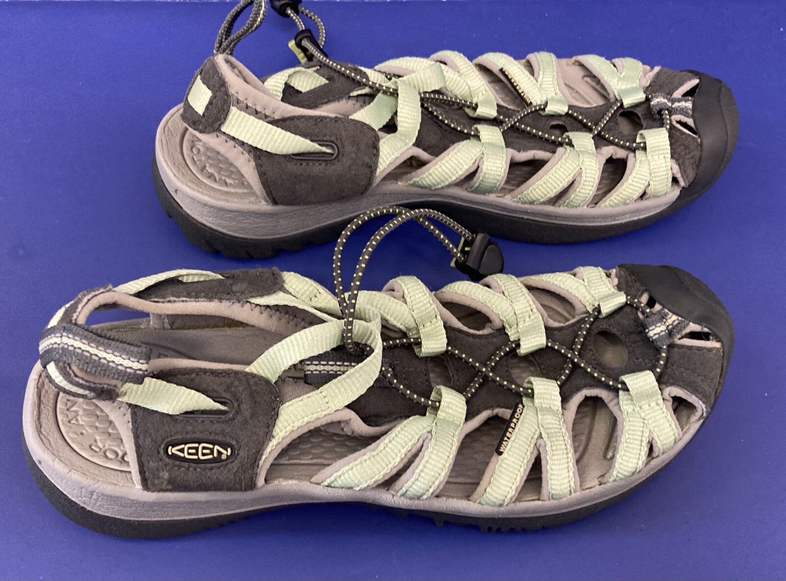 KEEN Whisper 5124 NENG Sport Sandal Closed Toe Fisherman Green Womens Size 9.5