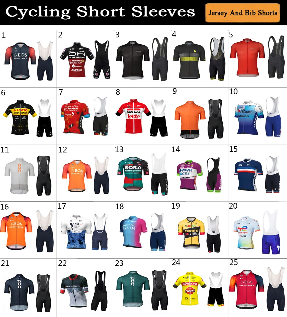 Hombres Equipo de Ciclismo Jersey Culotte con tirantes Conjuntos Bicicleta Jersey Ciclismo Culotte con tirantes Jersey