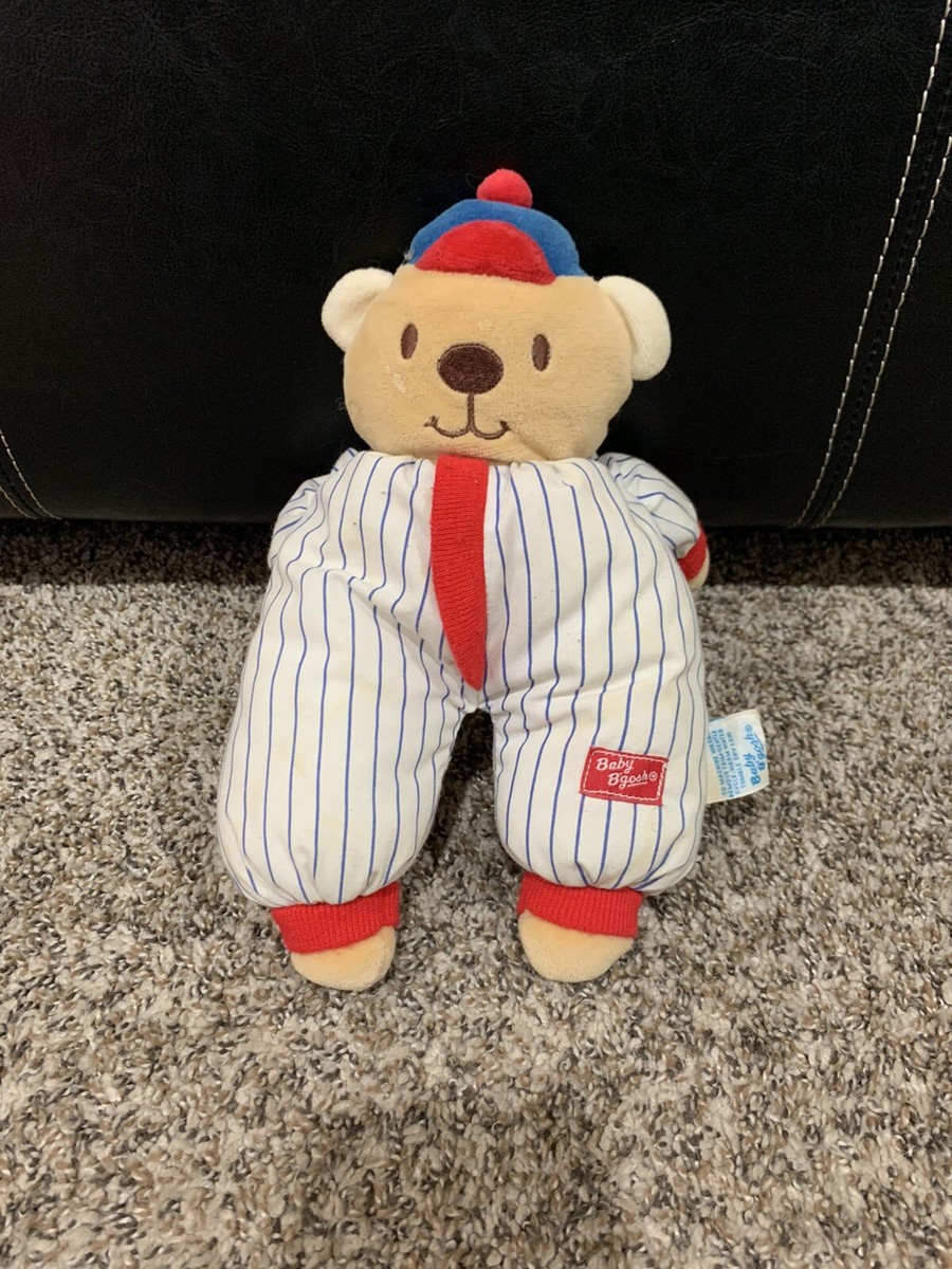 Oshkosh Baby B'gosh Bear Plush Striped Red Blue Rare HTF!! | eBay