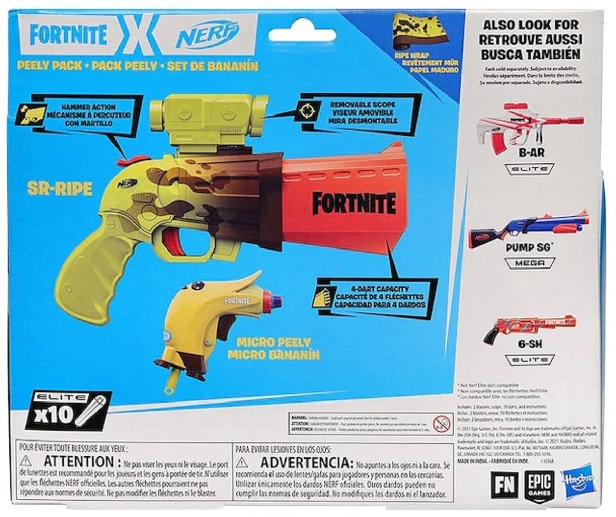 Nerf for Fortnite BASR-L Bolt Action Sniper and Peely Pack Banana Blaster  2021 630509945337