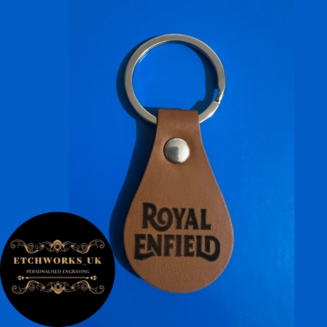 Royal Enfield Motorcycle Motorbike Hand Made Engraved PU Leather