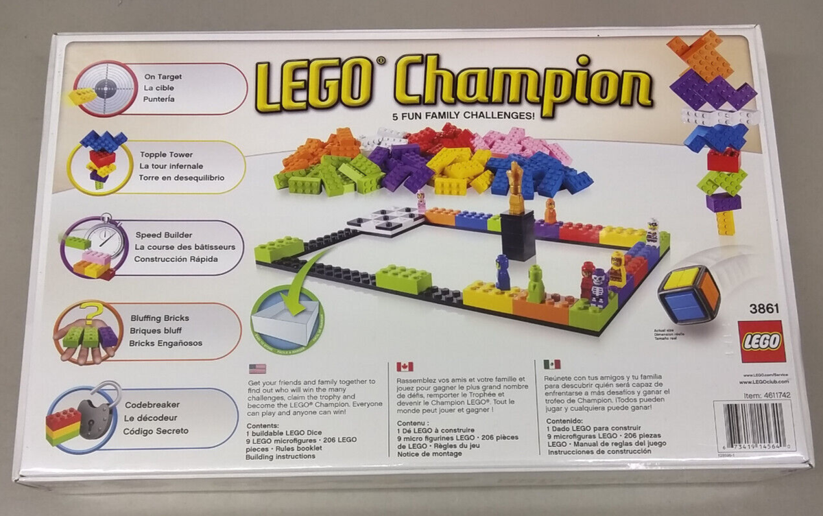 LEGO Games 3861 LEGO Champion NEW! Rare colors! Microfigure Board Family Fun