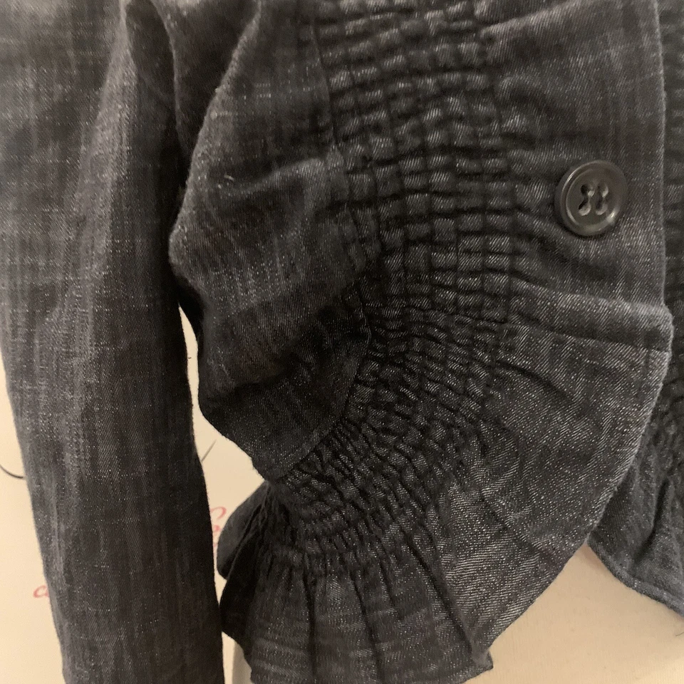 Comerciantes de bambú. Talla S. Volantes elásticos circulares detallados. Mezcla de algodón. B46. Foto 3 de 4