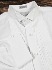 Neil Allyn White Tuxedo Shirt Men's 2XL 34/35 Dress Formal Server Wedding Party
