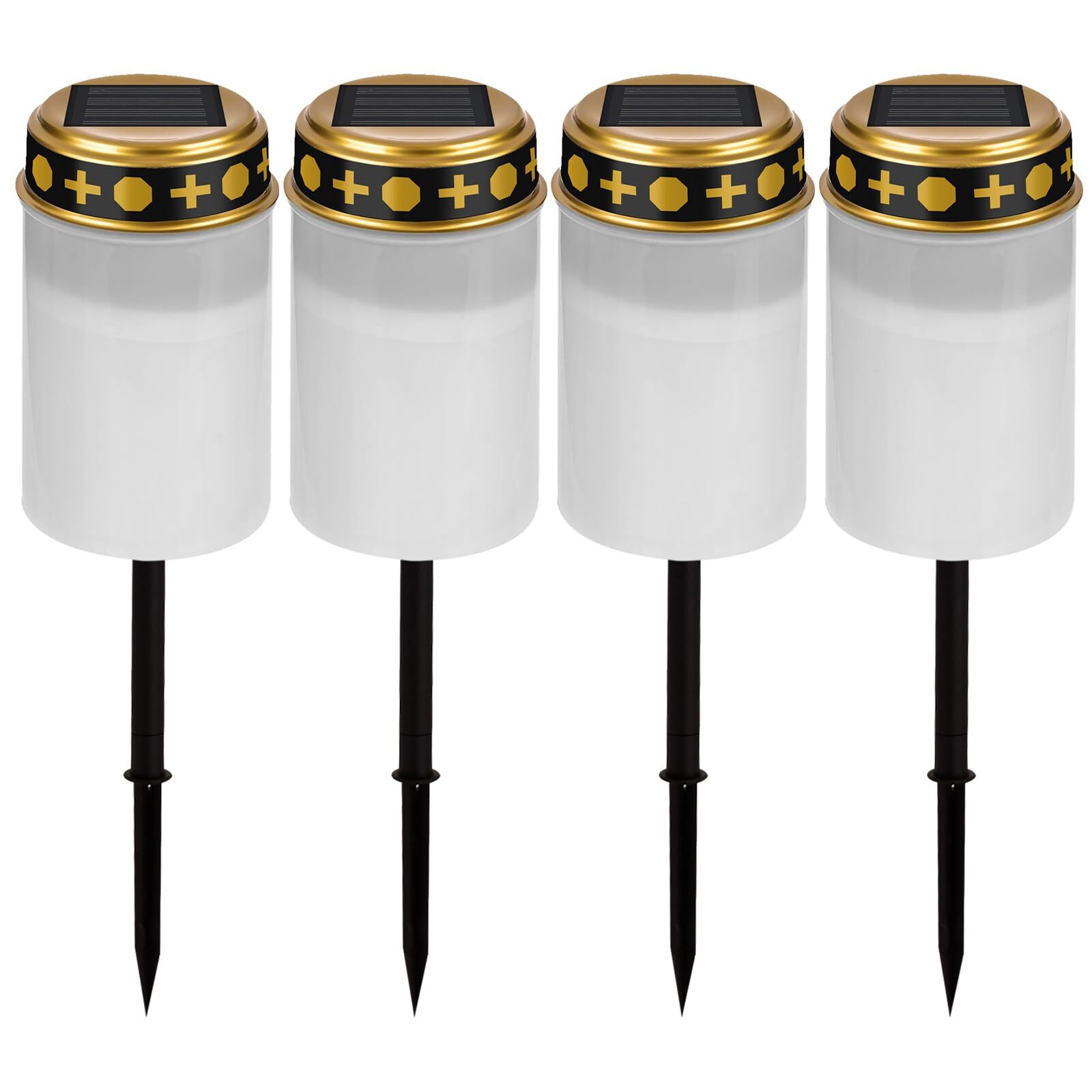 Vegena 4pcs Lumini Cimitero LED, Lume Funerale A LED, Lumino Tombale A (W1m)