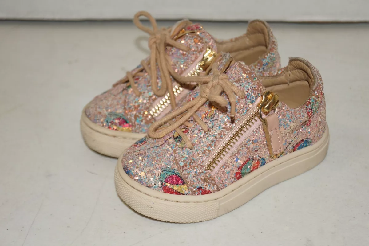 Giuseppe Zanotti Kids Glitter Sneakers Toddler Girl s Size 20 US