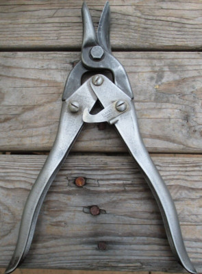 Vintage Clauss (S10?) Aviation Snips Straight Cut 10'' Long. Made in U. S. A.