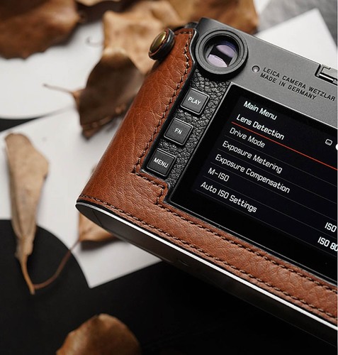 Genuine Real Leather Half Camera Case Bag Cover for Leica M11 - Picture 6 of 18