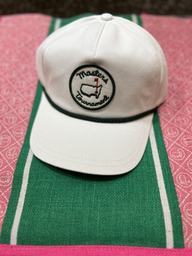 2024 Masters Tournament White Vintage Logo Embroidered Rope Hat Augusta AGNC - Afbeelding 1 van 2
