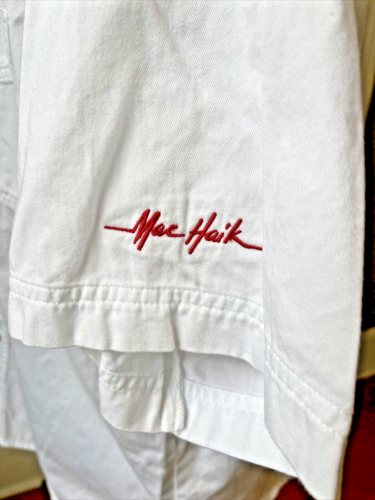 XL White Denim Corvette Owners Club 100% Cotton Blue Generation Button Up Shirt - Picture 5 of 14
