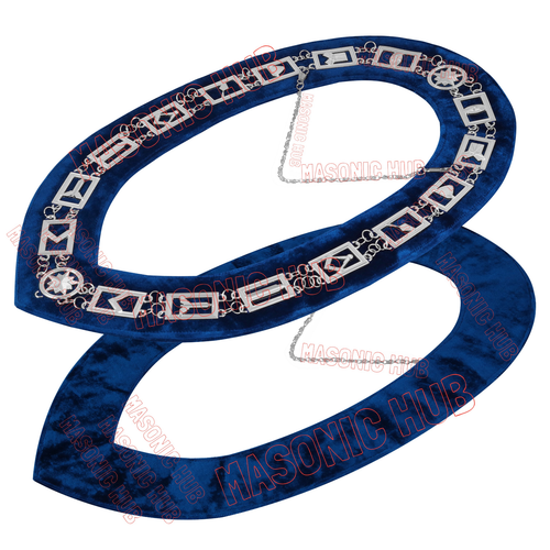 Senior Warden Apron With Chain Collar & Gloves - Blue Lodge Officer Regalia - Picture 13 of 18