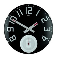 Mebus 17729 Quarz Wanduhr Analog Schwarz Rund Quarzuhr Quarzwanduhr Uhr