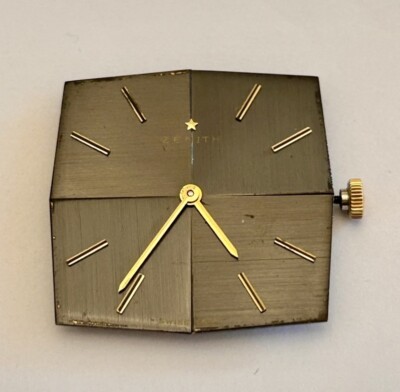 Zenith 2310 Uhrwerk mit quadratischem Zifferblatt und Krone