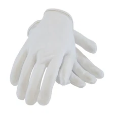 12 PAIR 100% NYLON LIGHTWEIGHT WHITE LISLE COIN JEWELRY INSPECTION GLOVES SMALL