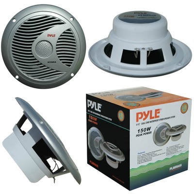 DIFFUSORI PYLE PLMR60S MARINI IMPERMEABILI DA 16,50 CM SILVER WATER PROOF LIDO