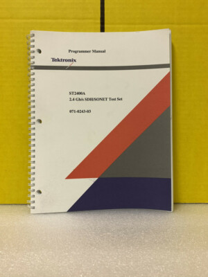 Tektronix 071-0243-03 ST2400A 2.4 Gb/s SDH/SONET Test Set Programmer Manual