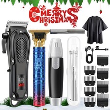 6-Piece Professional Hair Clipper Set for Men Cordless Rechargeable Grooming Kit