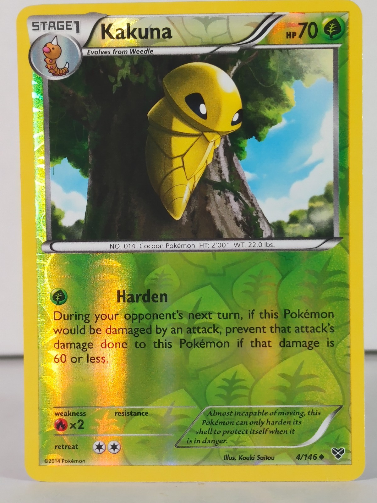 Kakuna - POKEMON - XY Base 4/146 - Reverse Holo - NM -G