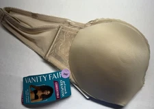 Vanity Fair Strapless Push Up 36D Convertible 5 Way Beige Gel Touch BGC0121 NWT