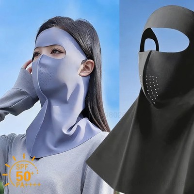 Women 3D Ice Silk Face Mask 1-10PCS UV Protection Cooling Breathable Dustproof B
