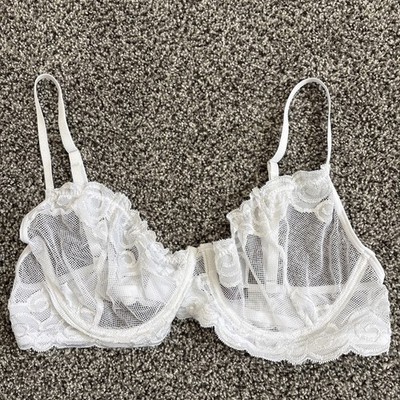 Avid Love Lace Underwire White Size XXL Bra Adjustable Straps