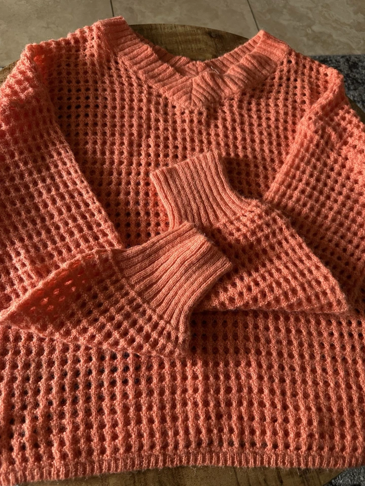 SUÉTER DE PUNTO ABIERTO RAPSODY PRIMAVERA CORAL TALLA L Foto 3 de 3