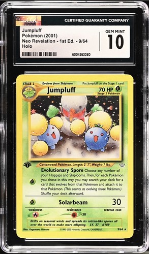 Jumpluff (1st Edition) graded CGC 10 for sale on eBay