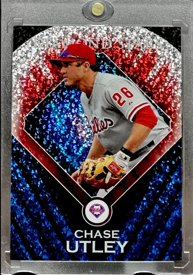 Chase Utley RARO REFRATOR DE FOLHA DE DISCOTECA PRIZM CARTÃO DE INVESTIMENTO PHILLIES ESTADO PERFEITO - Imagem 2 de 4