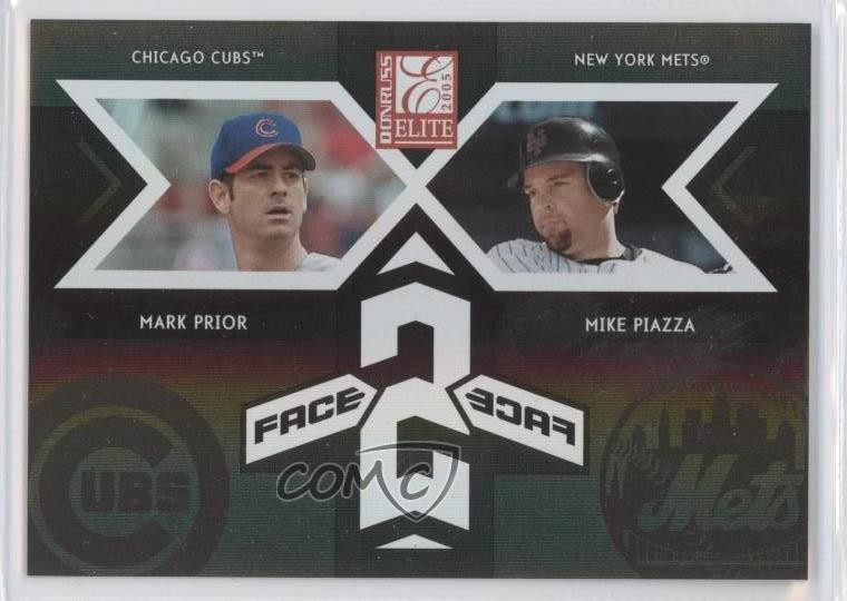 2005 Donruss Elite Face 2 Face Black 256/500 Mark Prior Mike Piazza #3 HOF 0j6