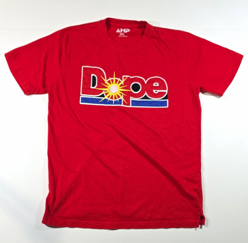 DOPE (DOLE) - Men's Red Short Sleeve Shirt, Size 2XL Cotton