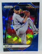 2025 Panini Prizm Cliff Lee Blue Cracked Ice #61 Texas Rangers Baseball