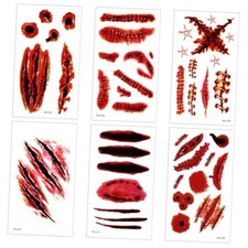 Halloween Realistic Fake Wound Tattoo Stickers for Cosplay