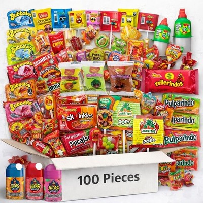 100 Piece Mexican Candy Variety Bulk Pack- Individually Wrapped Dulces Mexicanos