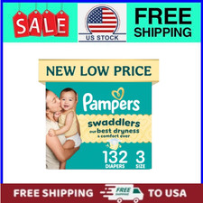 Pampers Swaddlers Diapers, Size 3, 132 Count