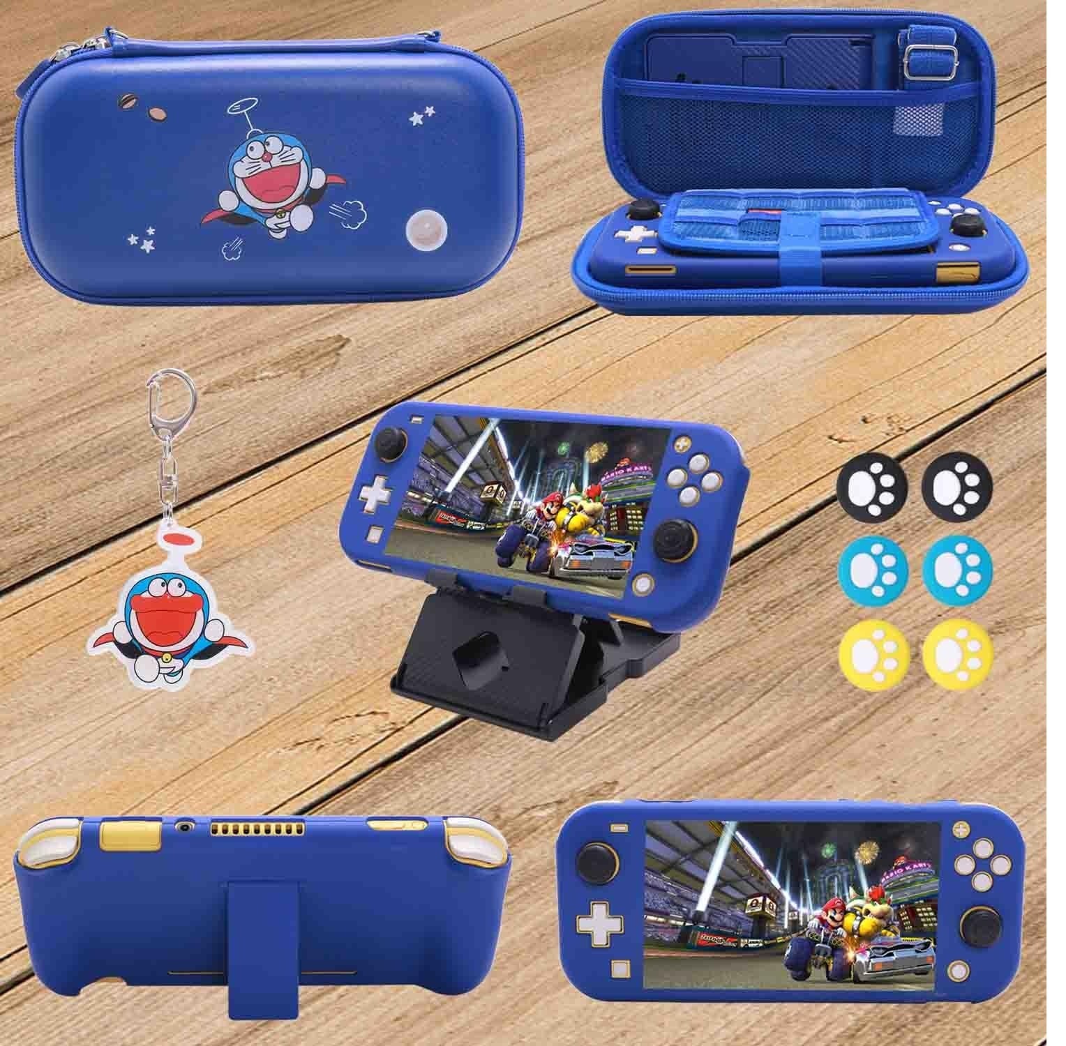 GUTIAL Accessories Bundle for Nintendo Switch Lite - Cute Kawaii NS Lite - BLUE