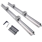 2X 12mm SBR12 L300-1500mm Linear Rail Slide Shaft Rod Guide + 4X SBR12UU Blocks
