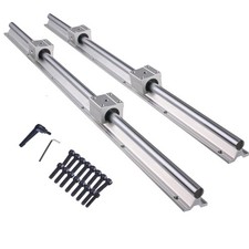 2X 12mm SBR12 L300-1500mm Linear Rail Slide Shaft Rod Guide  4X SBR12UU Blocks