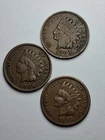 1903, 1906, 1909 US Indian Head One Cent Pennies (Lot Of 3, VF+)