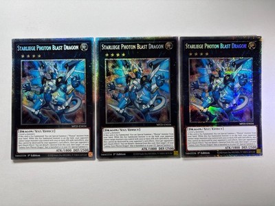 3 x Starliege Photon Blast Dragon MP25-DE034 Starlight Rare 1st Ed Playset NM