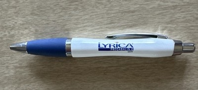 Metal Lyrica Pregabalin Drug Rep Pen Advertising Rubber Grip Clicks Works